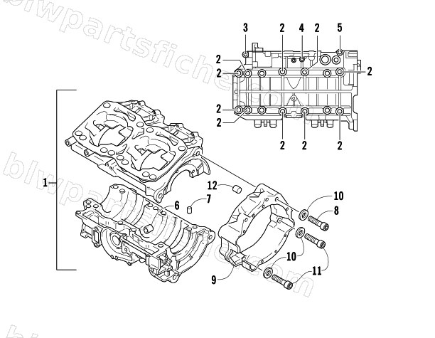 CRANKCASE ASSEMBLY diagram