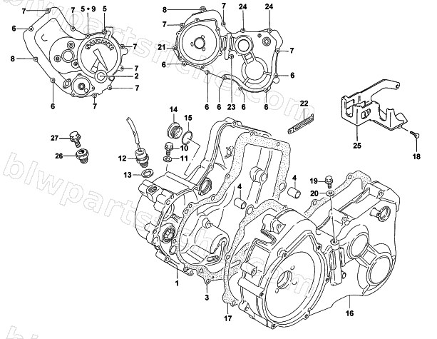 CRANKCASE COVER ASSEMBLY diagram