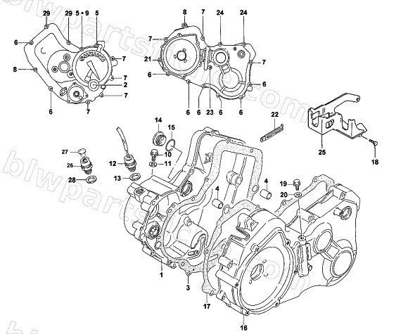 CRANKCASE COVER ASSEMBLY diagram