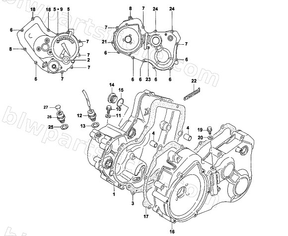 CRANKCASE COVER ASSEMBLY diagram