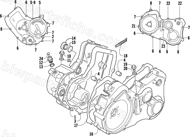 CRANKCASE COVER ASSEMBLY diagram
