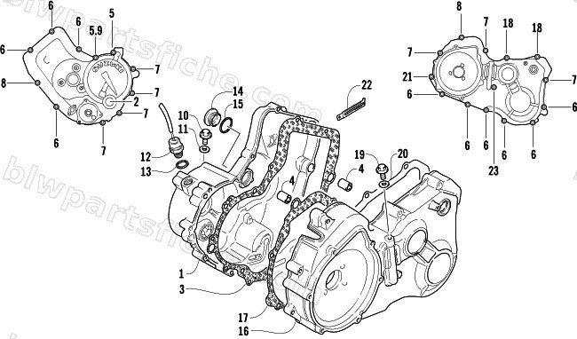 CRANKCASE COVER ASSEMBLY diagram