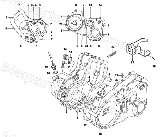 CRANKCASE COVER ASSEMBLY diagram