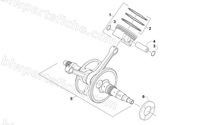 CRANKSHAFT AND PISTON ASSEMBLY diagram