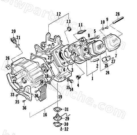 CYLINDER AND CRANKCASE diagram