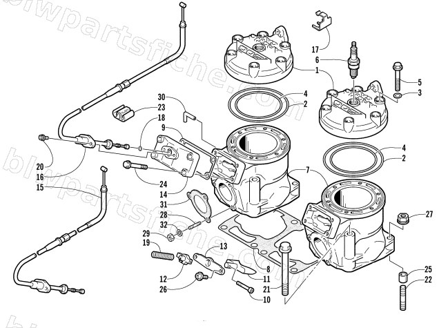 CYLINDER AND HEAD ASSEMBLY diagram