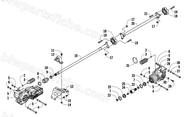 DRIVE TRAIN ASSEMBLY diagram