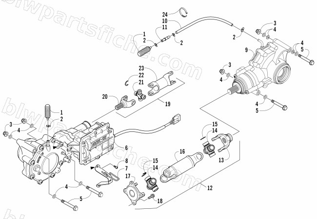 DRIVE TRAIN ASSEMBLY diagram