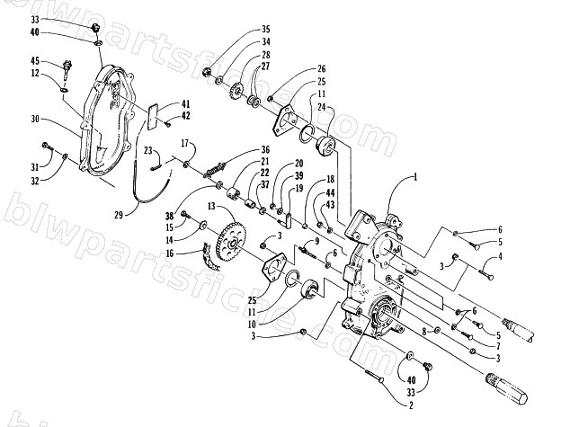 DRIVE/DROPCASE ASSEMBLY diagram