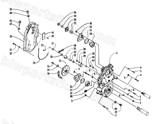 DRIVE/DROPCASE ASSEMBLY diagram