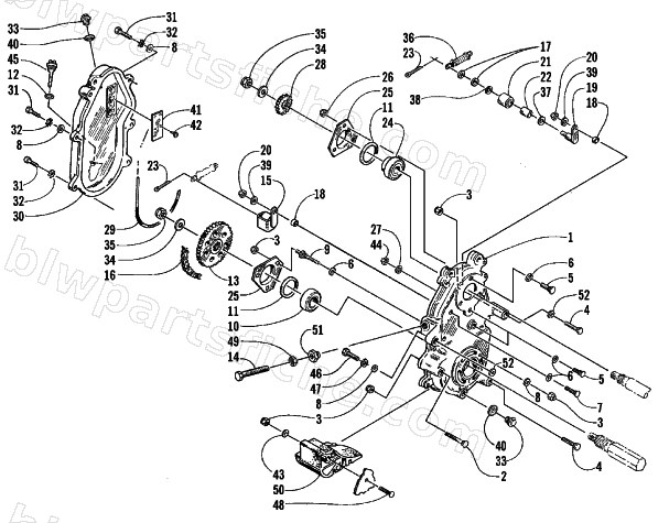 DRIVE/DROPCASE ASSEMBLY diagram