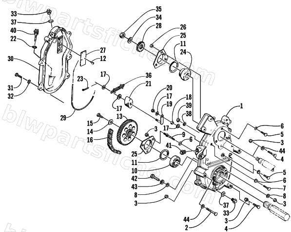 DRIVE/DROPCASE ASSEMBLY diagram
