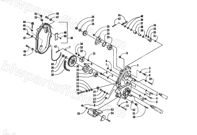 DRIVE/DROPCASE ASSEMBLY diagram