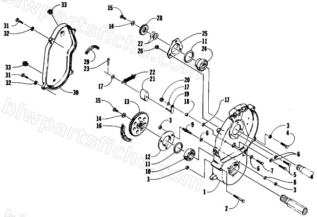 DRIVE/DROPCASE ASSEMBLY diagram