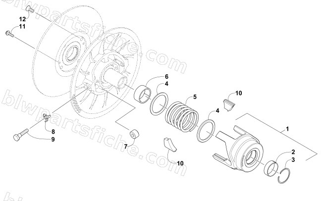 DRIVEN CLUTCH diagram