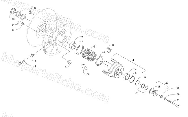 DRIVEN CLUTCH diagram