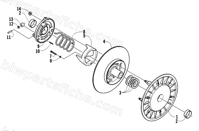 DRIVEN CLUTCH diagram
