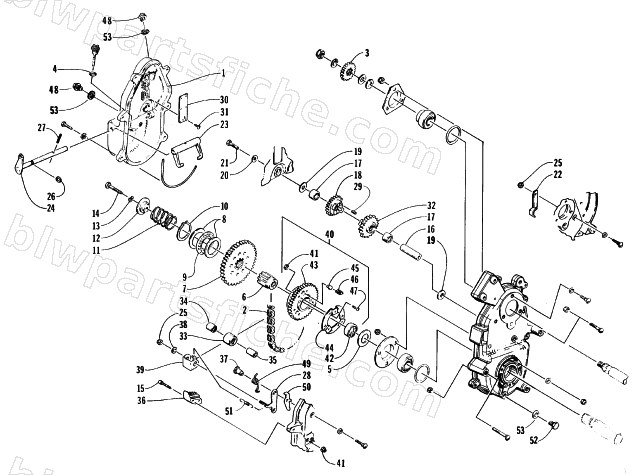 DRIVE/REVERSE DROPCASE ASSEMBLY diagram
