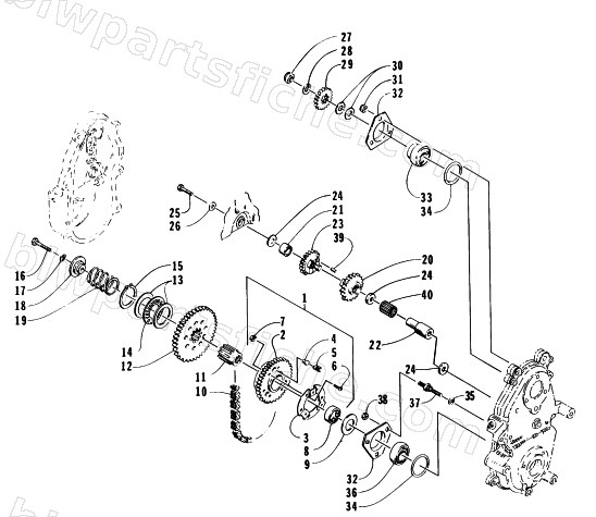 DRIVE/REVERSE DROPCASE ASSEMBLY diagram