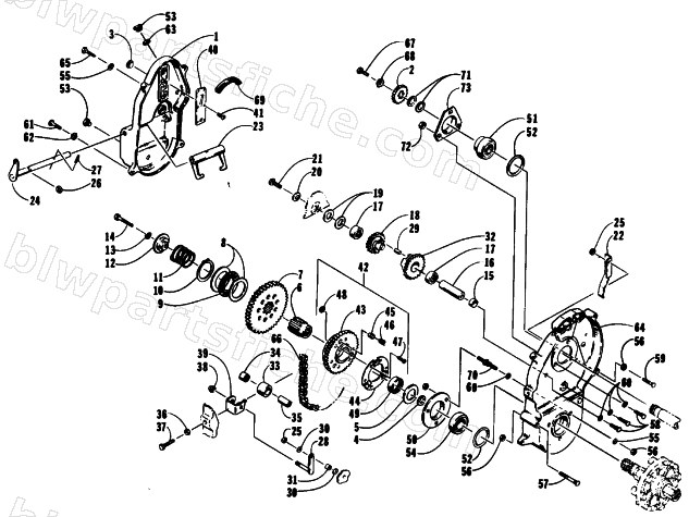 DRIVE/REVERSE DROPCASE ASSEMBLY diagram