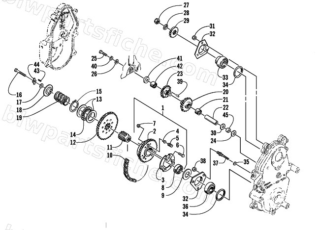 DRIVE/REVERSE DROPCASE ASSEMBLY diagram