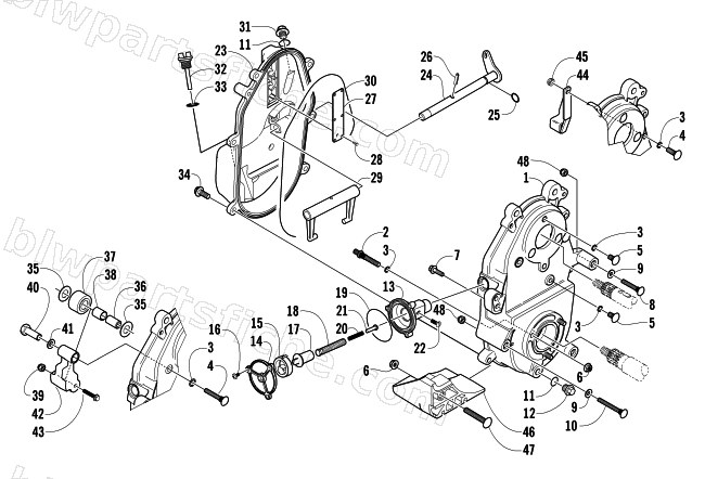 DROPCASE AND CHAIN TENSION ASSEMBLY diagram