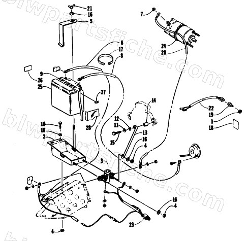 ELECTRIC START - BATTERY ASSEMBLY diagram