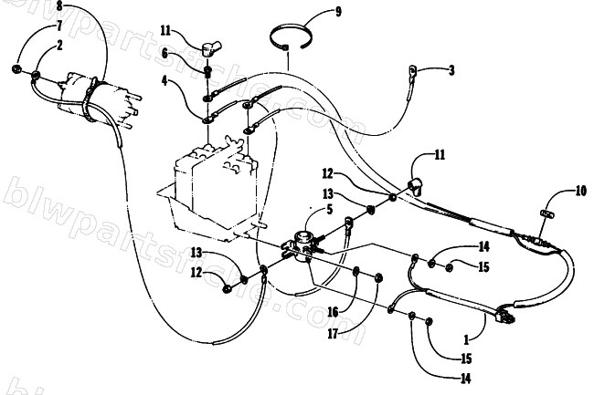 ELECTRIC START - SOLENOID, HARNESS, AND CABLES diagram