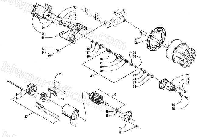 ELECTRIC START - STARTER MOTOR diagram