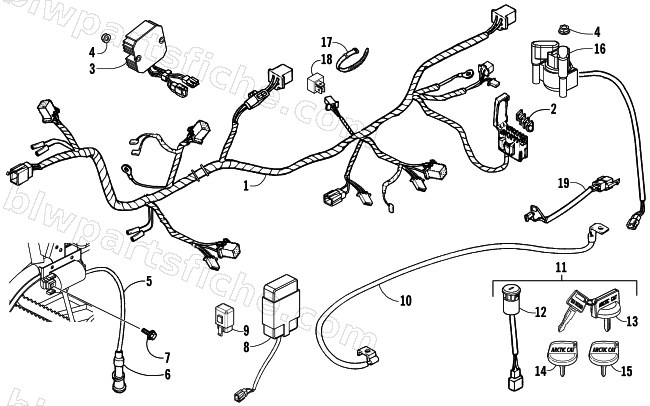 ELECTRICAL AND WIRING HARNESS ASSEMBLY diagram