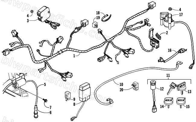 ELECTRICAL AND WIRING HARNESS ASSEMBLY diagram