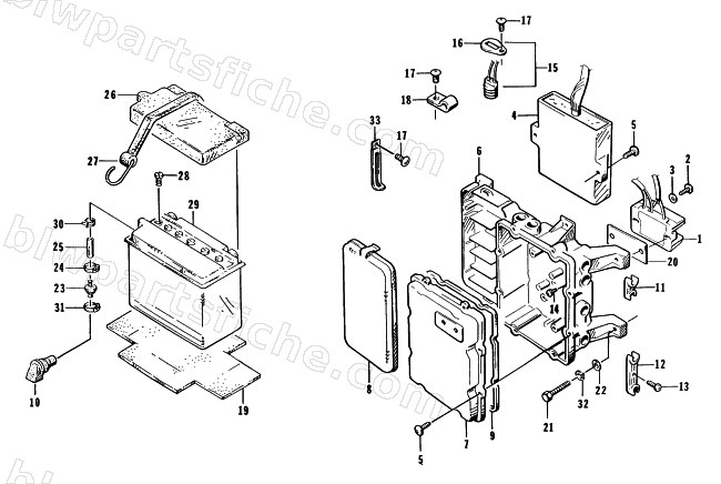 ELECTRICAL MODULE AND BATTERY diagram