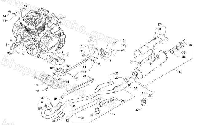 ENGINE AND EXHAUST diagram