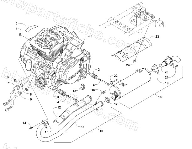 ENGINE AND EXHAUST diagram