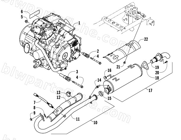 ENGINE AND EXHAUST diagram