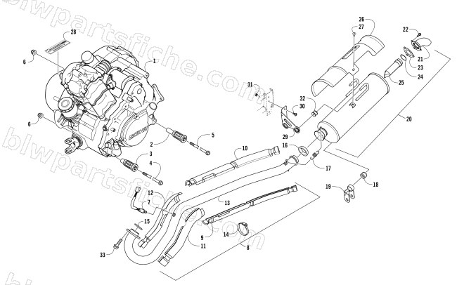 ENGINE AND EXHAUST diagram