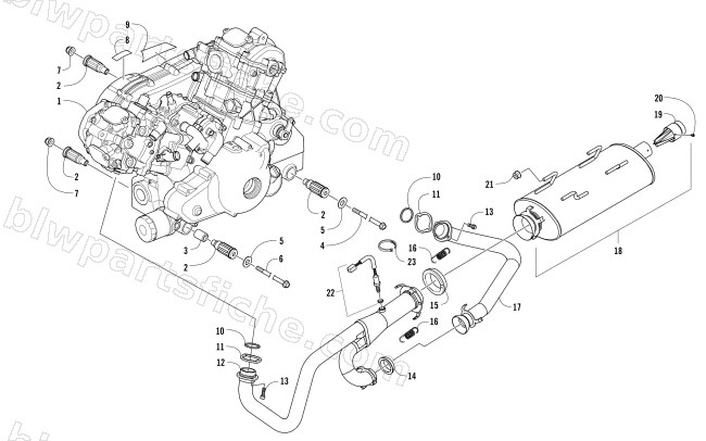 ENGINE AND EXHAUST diagram