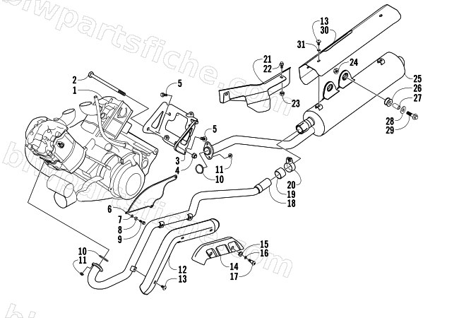 ENGINE AND EXHAUST diagram