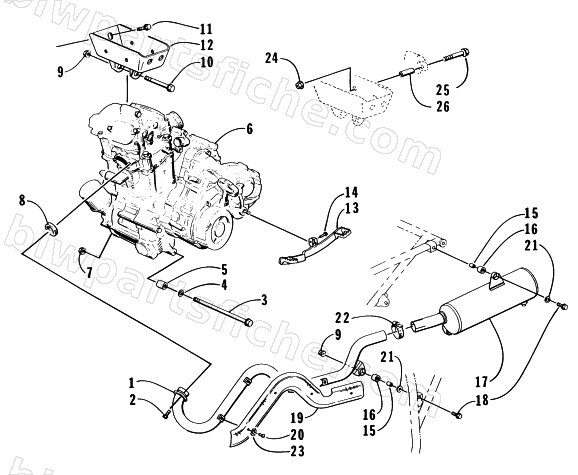 ENGINE AND EXHAUST diagram