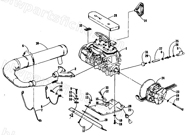 ENGINE AND RELATED PARTS diagram