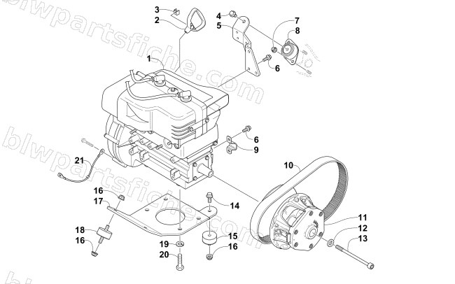 ENGINE AND RELATED PARTS diagram