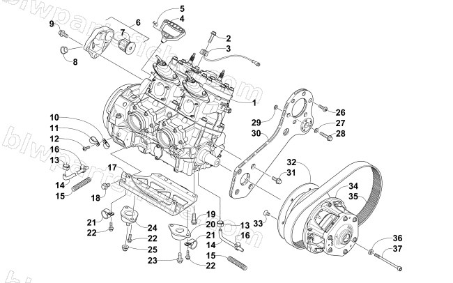 ENGINE AND RELATED PARTS diagram