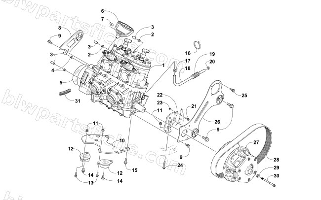 ENGINE AND RELATED PARTS diagram