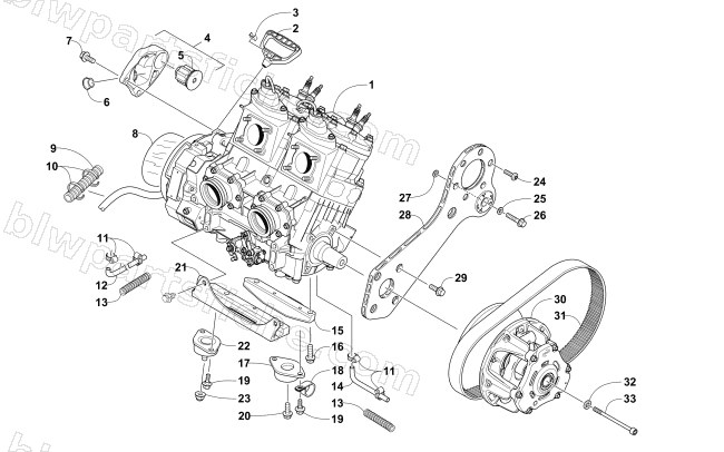 ENGINE AND RELATED PARTS diagram