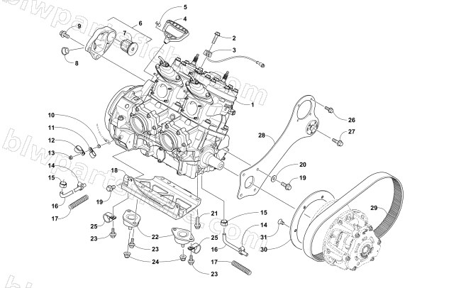 ENGINE AND RELATED PARTS diagram