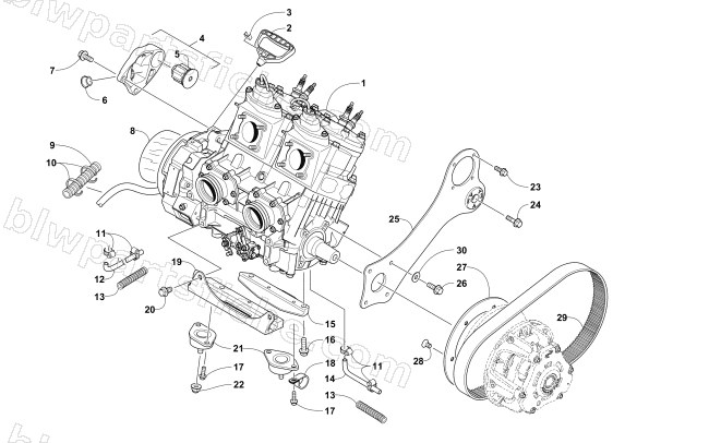 ENGINE AND RELATED PARTS diagram