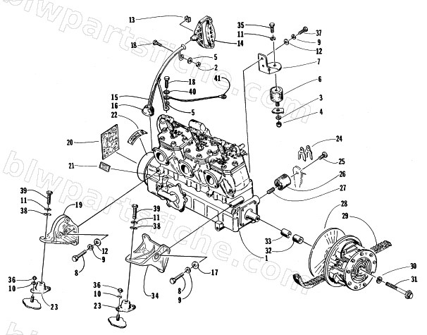 ENGINE AND RELATED PARTS diagram