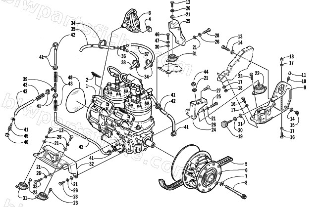 ENGINE AND RELATED PARTS diagram