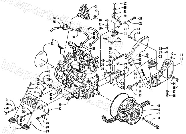 ENGINE AND RELATED PARTS diagram
