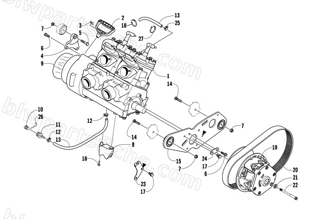 ENGINE AND RELATED PARTS diagram